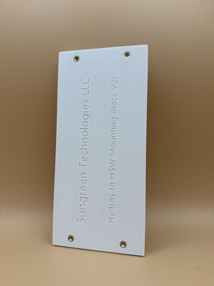 Hydros HSW Backing Plate Medium Landscape Orientation